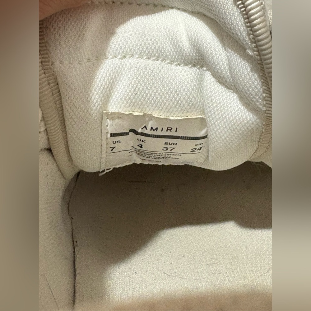 Amiri Alabaster Cream Sneakers View 4